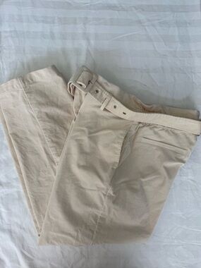 Skies Are Blue Cream Chino Pants with Matching Belt